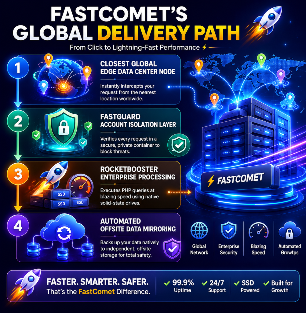 FastComet Review: Visualizing FastComet’s Global Delivery Path